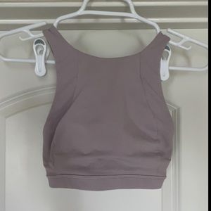 Lululemon Free To Be Serene Bra *High Neck, Heathered Powdered Mauve, Size 4
